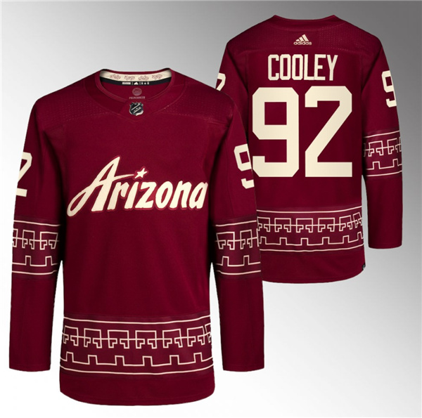 Men's Arizona Coyotes #92 Logan Cooley Garnet Alternate Pro Jersey