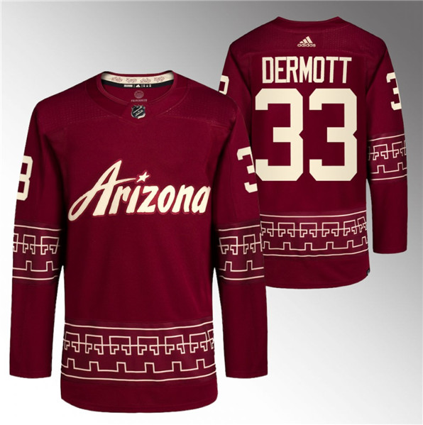 Men's Arizona Coyotes #33 Travis Dermott Garnet Alternate Pro Jersey