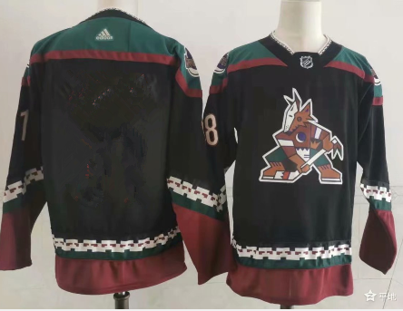 Men's Arizona Coyotes Blank Throwback Kachina Black Jersey