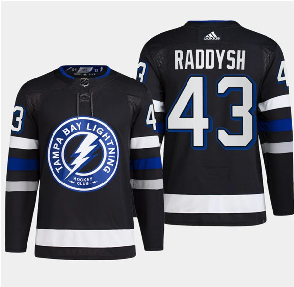 Men's Tampa Bay Lightning #43 Darren Raddysh Black 2024 Stadium Series Stitched Jersey