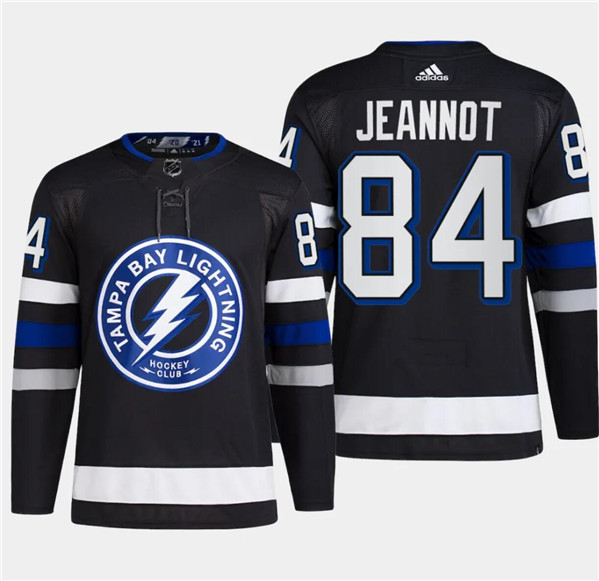 Men's Tampa Bay Lightning #84 Tanner Jeannot Black 2024 Stadium Series Stitched Jersey