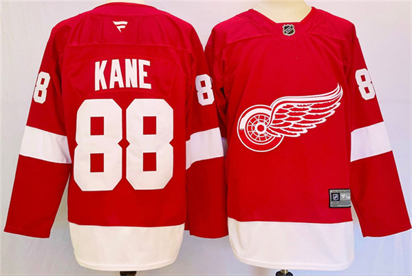 Men's Detroit Red Wings #88 Patrick Kane Red 2024-25 Stitched Jersey