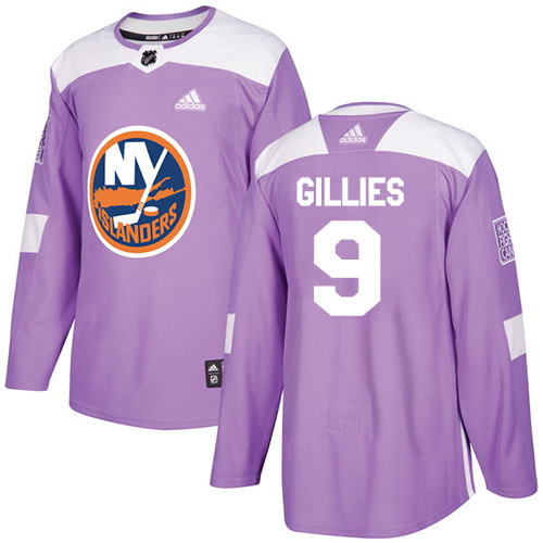 Adidas Islanders #9 Clark Gillies Purple Authentic Fights Cancer Stitched NHL Jersey