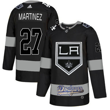 LA Kings With Dodgers 27 Alec Martinez Black Adidas Jersey