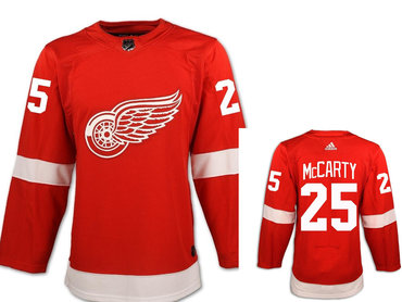 Men's Adidas Detroit Red Wings #25 Darren McCarty Red Home Authentic NHL Jersey