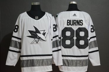 Men's San Jose Sharks 88 Brent Burns White 2019 NHL All-Star Game Adidas Jersey