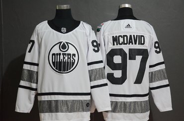 Men's Edmonton Oilers 97 Connor McDavid White 2019 NHL All-Star Game Adidas Jersey