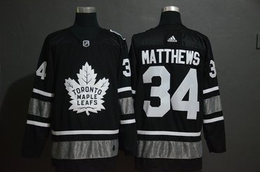 Men's Toronto Maple Leafs 34 Auston Matthews Black 2019 NHL All-Star Adidas Jersey