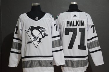 Men's Pittsburgh Penguins 71 Evgeni Malkin White 2019 NHL All-Star Game Adidas Jersey