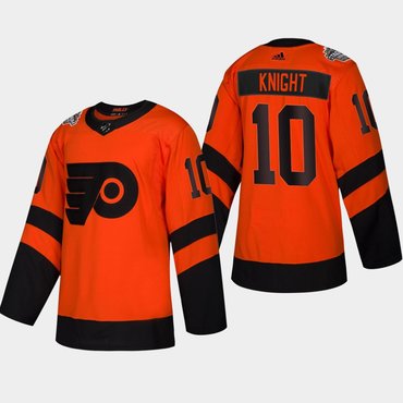 Men's #10 Corban Knight Flyers Coors Light 2019 Stadium Series Orange Authentic Jersey