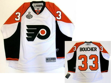 Philadelphia Flyers #33 Brian Boucher 2009-10 Stanley Cup Finals Game White Jersey