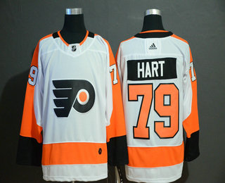 Men's Philadelphia Flyers #79 Carter Hart White Adidas Stitched NHL Jersey