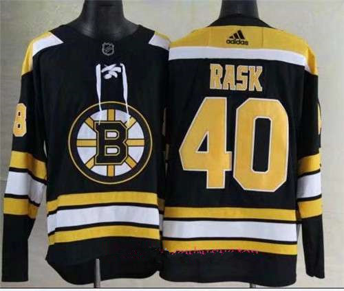 Men's Boston Bruins #40 Tuukka Rask Black 2017-2018 adidas Hockey Stitched NHL Jersey