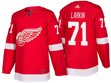 Men's Detroit Red Wings #71 Dylan Larkin Red Home 2017-2018 adidas Hockey Stitched NHL Jersey