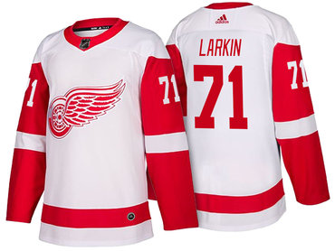 Men's Detroit Red Wings #71 Dylan Larkin White 2017-2018 adidas Hockey Stitched NHL Jersey