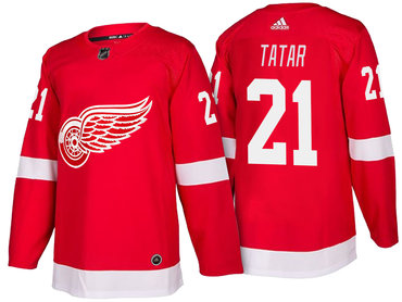 Men's Detroit Red Wings #21 Tomas Tatar Red Home 2017-2018 adidas Hockey Stitched NHL Jersey