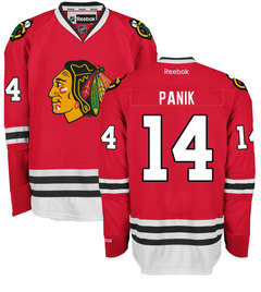 Men's Chicago Blackhawks #14 Richard Panik Home Red Reebok Hockey Jersey