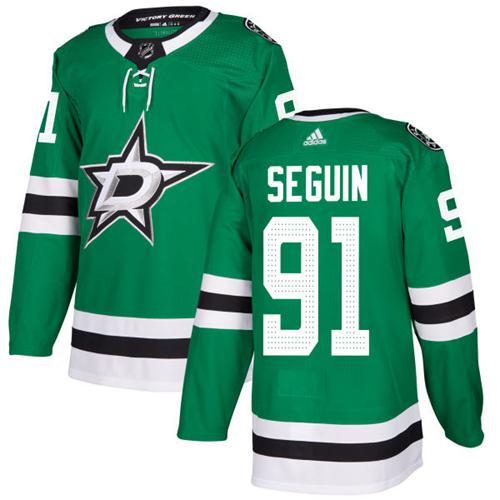 Adidas Dallas Stars #91 Tyler Seguin Green Home Authentic Stitched NHL Jersey