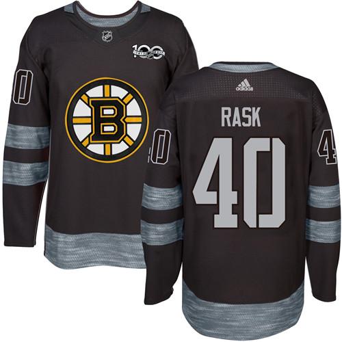 Adidas Bruins #40 Tuukka Rask Black 1917-2017 100th Anniversary Stitched NHL Jersey