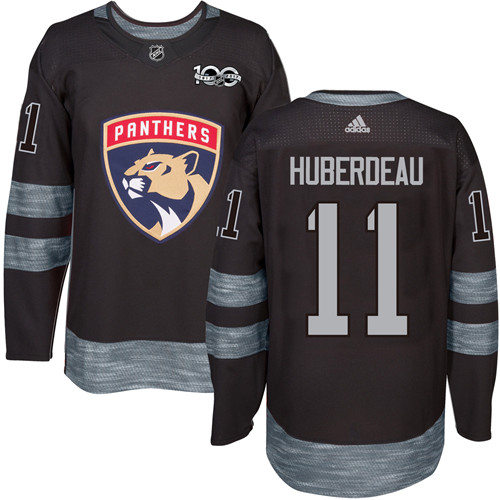 Adidas Panthers #11 Jonathan Huberdeau Black 1917-2017 100th Anniversary Stitched NHL Jersey