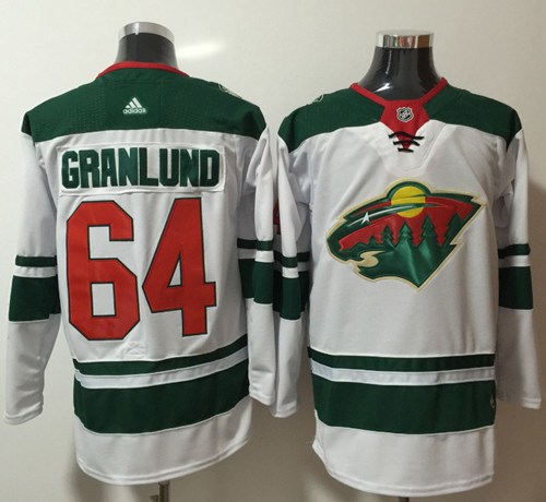 Adidas Wild #64 Mikael Granlund White Road Authentic Stitched NHL Jersey