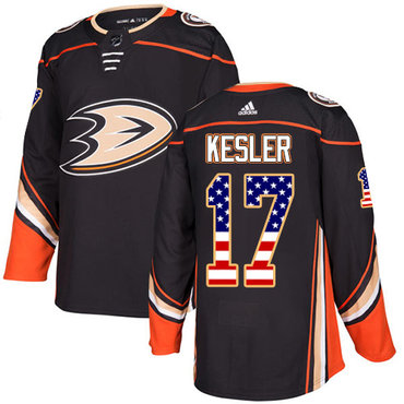 Adidas Ducks #17 Ryan Kesler Black Home Authentic USA Flag Stitched NHL Jersey