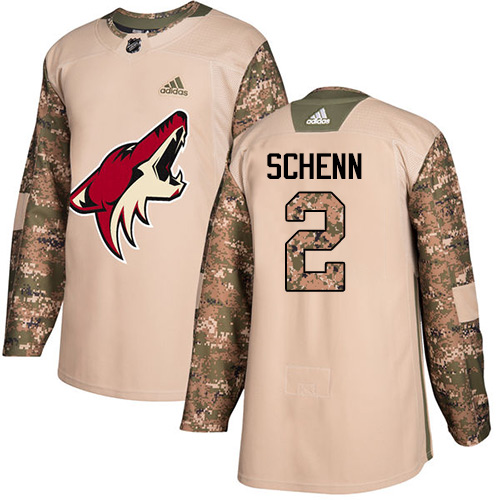 Adidas Coyotes #2 Luke Schenn Camo Authentic 2017 Veterans Day Stitched NHL Jersey