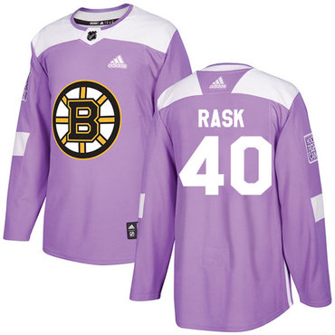 Adidas Bruins #40 Tuukka Rask Purple Authentic Fights Cancer Stitched NHL Jersey