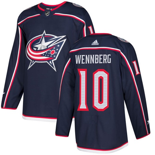 Adidas Blue Jackets #10 Alexander Wennberg Navy Blue Home Authentic Stitched NHL Jersey