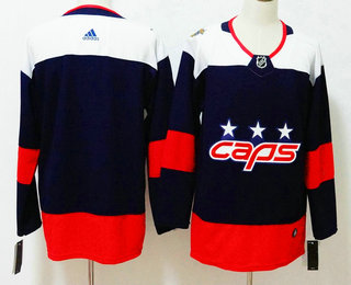 Men's Washington Capitals Blank Navy Blue 2018 Stadium Series Stitched NHL Hockey Jersey