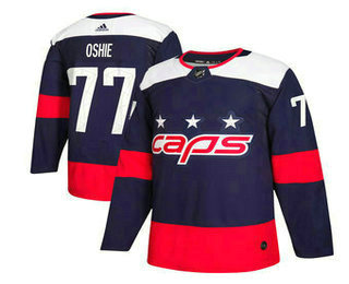 Men's Washington Capitals #77 T.J. Oshie Navy Blue 2018 Stadium Series Stitched NHL Hockey Jersey