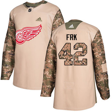 Adidas Red Wings #42 Martin Frk Camo Authentic 2017 Veterans Day Stitched NHL Jersey