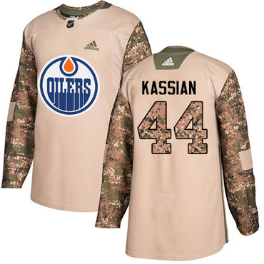 Adidas Edmonton Oilers #44 Zack Kassian Camo Authentic 2017 Veterans Day Stitched NHL Jersey