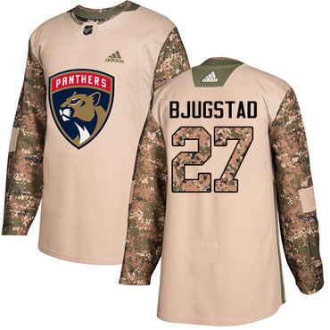 Adidas Panthers #27 Nick Bjugstad Camo Authentic 2017 Veterans Day Stitched NHL Jersey