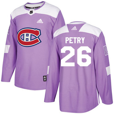 Adidas Canadiens #26 Jeff Petry Purple Authentic Fights Cancer Stitched NHL Jersey