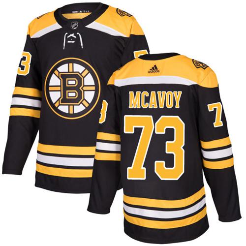 Adidas Boston Bruins #73 Charlie McAvoy Black Home Authentic Stitched NHL Jersey