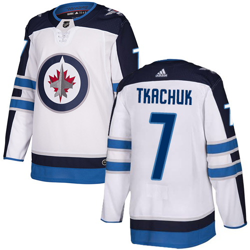 Adidas NHL Winnipeg Jets #7 Keith Tkachuk Away White Authentic Jersey