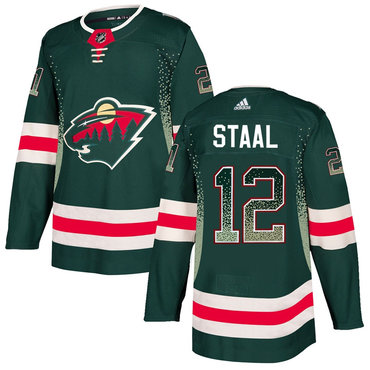 Men's Minnesota Wild #12 Eric Staal Green Drift Fashion Adidas Jersey