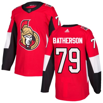 Men's Ottawa Senators #79 Drake Batherson Adidas Home Authentic Red Jersey