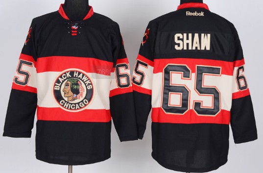 Chicago Blackhawks #65 Andrew Shaw Black Third Jersey