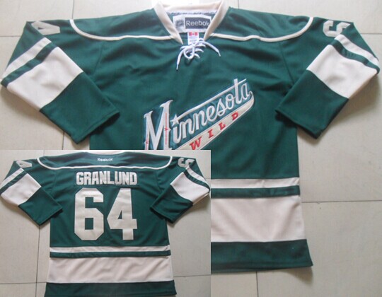 Minnesota Wild #64 Mikael Granlund Green Third Jersey