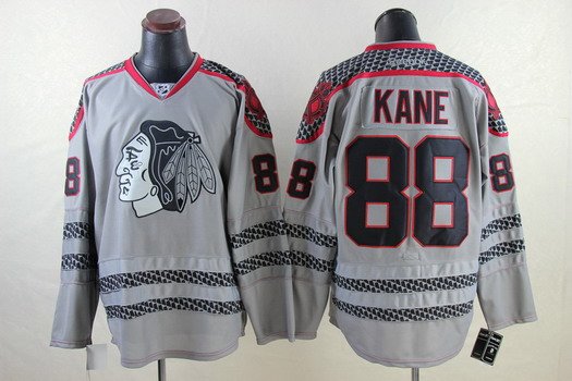 Chicago Blackhawks #88 Patrick Kane Charcoal Gray Jersey