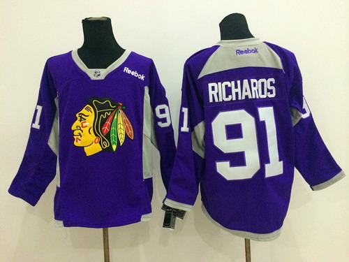 Chicago Blackhawks #91 Brad Richards 2014 Training Purple Jersey