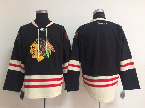 Chicago Blackhawks Blank 2015 Winter Classic Black Jersey