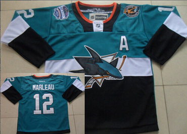 San Jose Sharks #12 Patrick Marleau 2015 Stadium Series Blue/Black Jersey