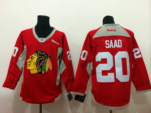 Chicago Blackhawks #20 Brandon Saad 2014 Training Red Jersey