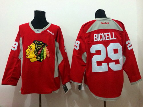 Chicago Blackhawks #29 Bryan Bickell 2014 Training Red Jersey