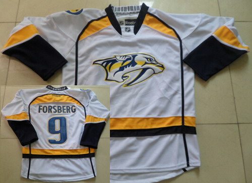 Nashville Predators #9 Filip Forsberg White Jersey