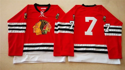 Chicago Blackhawks #7 Brent Seabrook 1960-61 Red Vintage Jersey