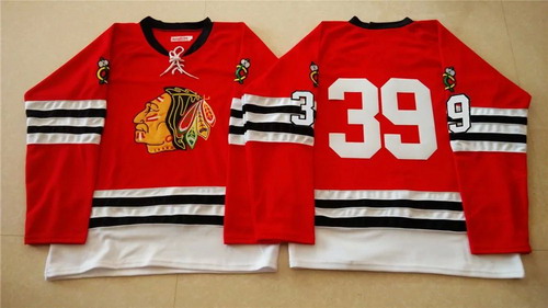 Chicago Blackhawks #39 Nikolai Khabibulin 1960-61 Red Vintage Jersey